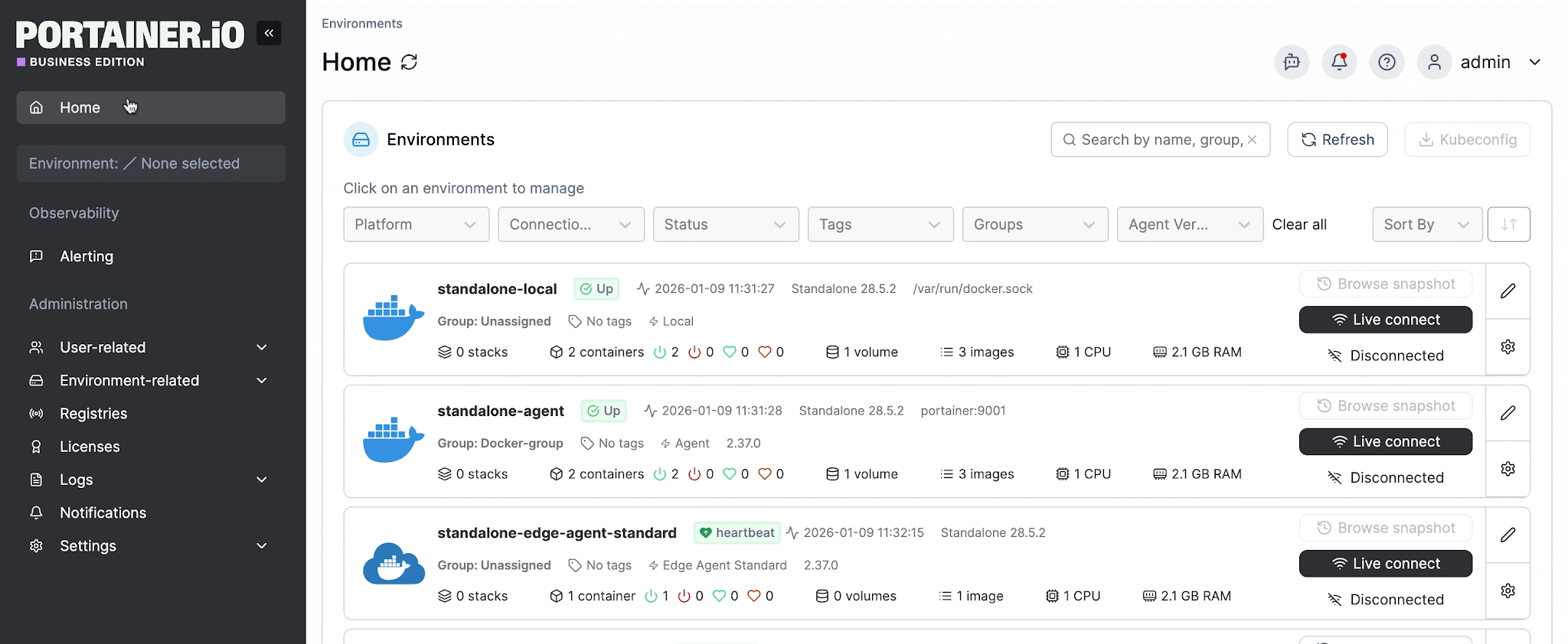 Portainer-Run is the self-service portal the builder uses