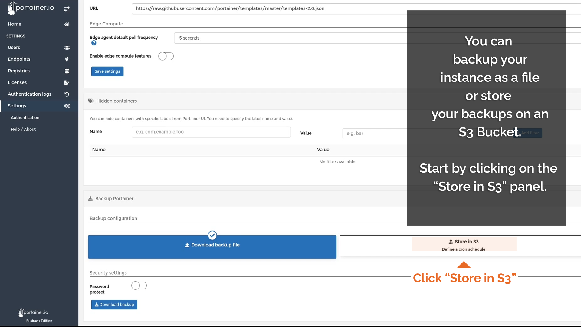 store software activation key in a bucket