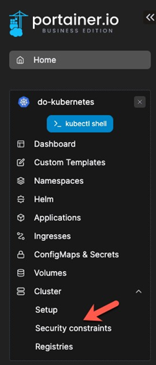 Portainer Security Constraints