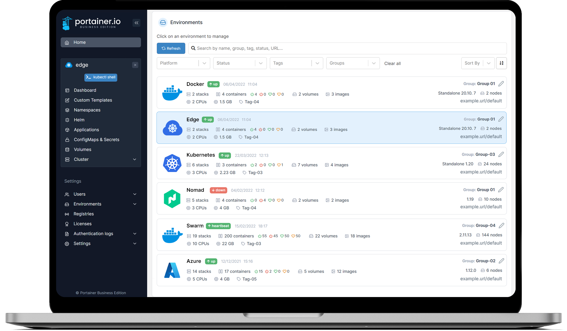 Portainer User Interface - Multiple endpoints Portainer User Interface - Multiple endpoints
