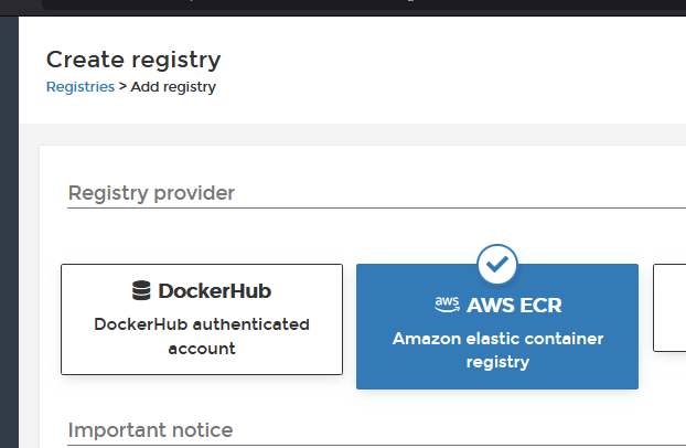 Using Portainer with AWS Elastic Container Registry