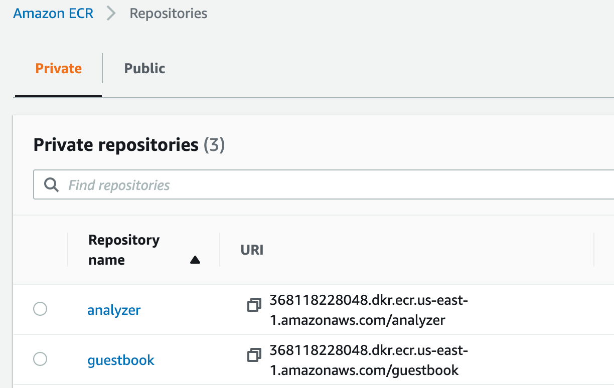 Portainer Repositories Screen Shot